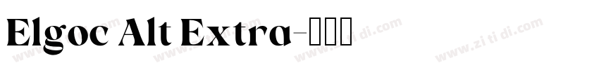 Elgoc Alt Extra字体转换